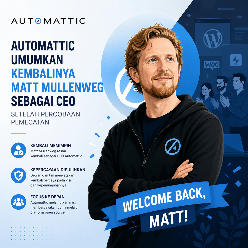 Automattic Umumkan Kembalinya Matt Mullenweg Sebagai CEO Setelah Percobaan Pemecatan