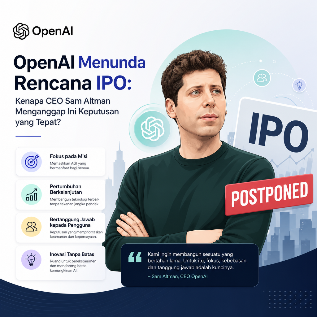OpenAI Menunda Rencana IPO: Kenapa CEO Sam Altman Menganggap Ini Keputusan yang Tepat?